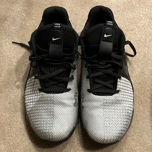 Nike Black and Silver Metcon Hyperlift Sneakers